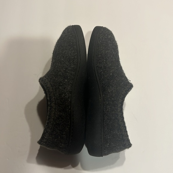 Haflinger charcoal grey slip on clogs shoes pure new wool from Germany size 38 - Picture 2 of 9